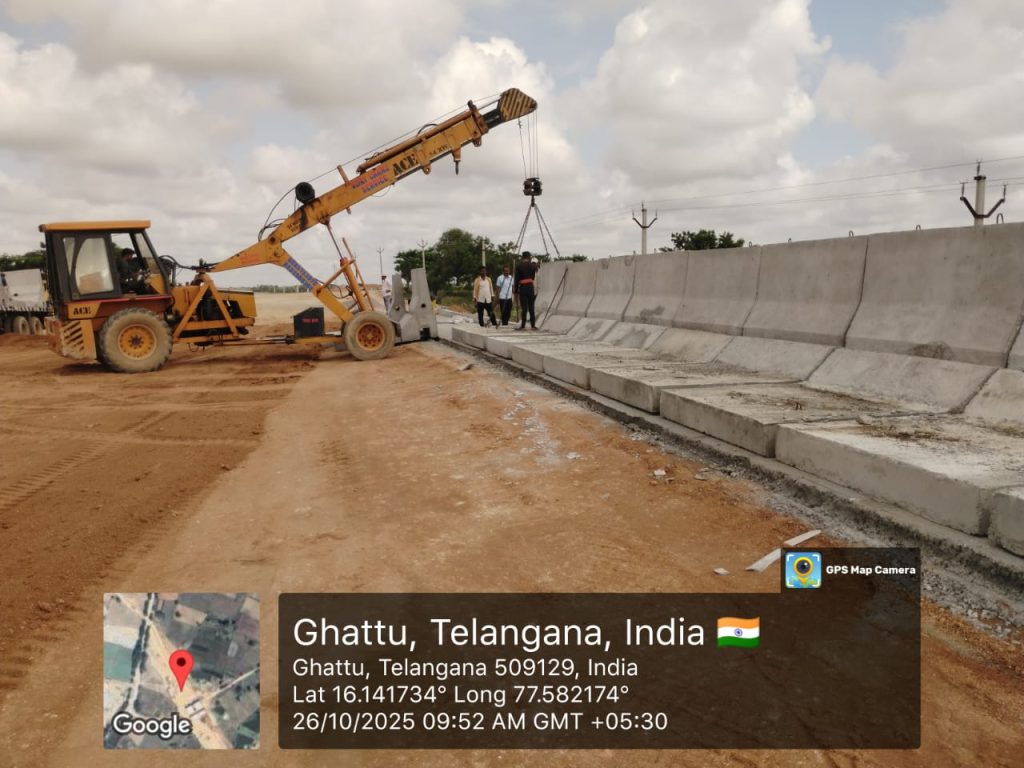 214+200 LHS friction slab erection in progress