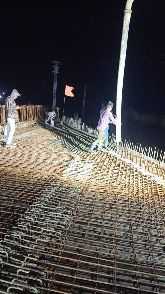 A1-P1 Deck slab concrete started at ch- 241+775(vup)
