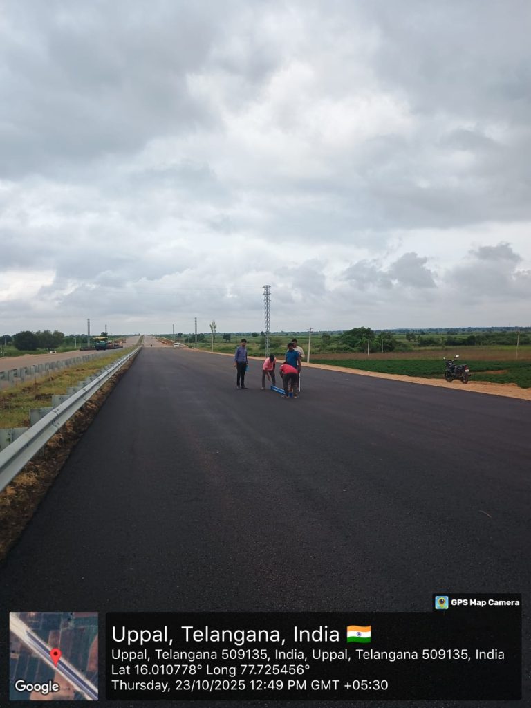 Surface regulatory test conducted in presence of IE Representatives on BC top layer, location 235+600 to 236+500 LHS